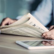 businessman reading the newspaper