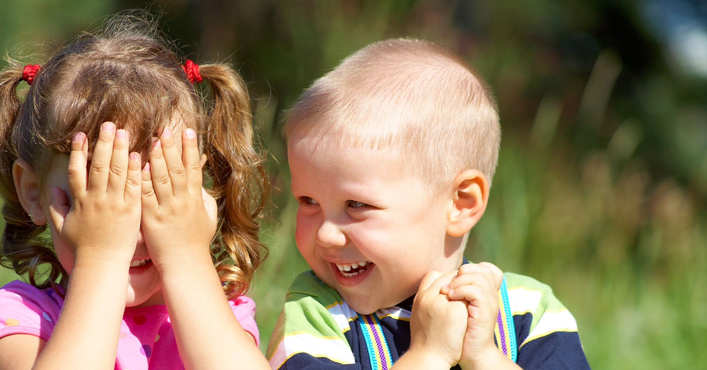 two kids playing